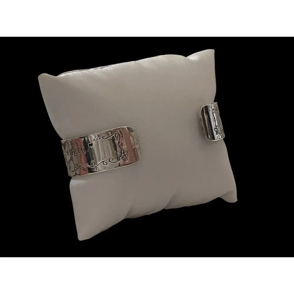 Scripture Bracelet Cuff Silver‎ Plated